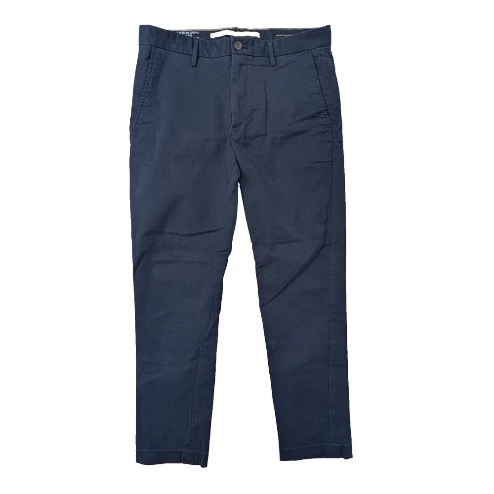 Banana Republic Lived In Chino Pants‎ Mens 33x30 Blue Skinny Fit Office Casual